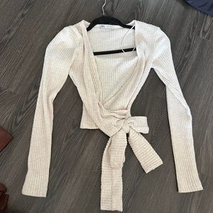 Zara white top
